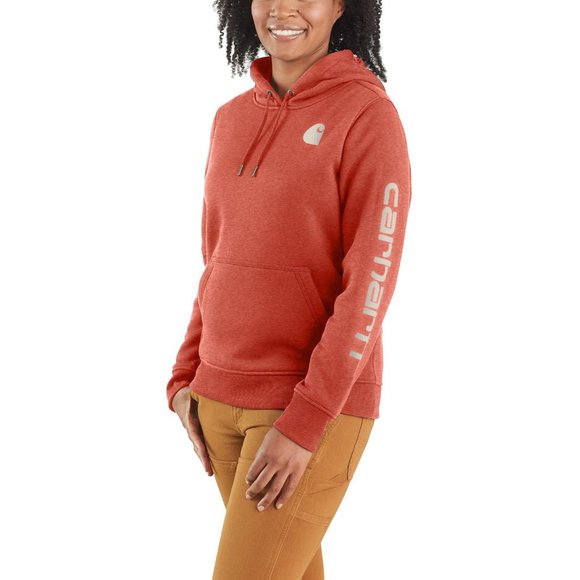 NEW Carhartt 102791 Clarksburg Graphic Hoodie Clay Heather  267sn - Picture 1 of 2